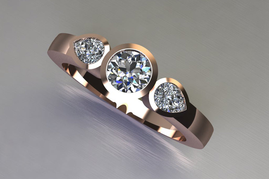 Diamonds & Red Gold
