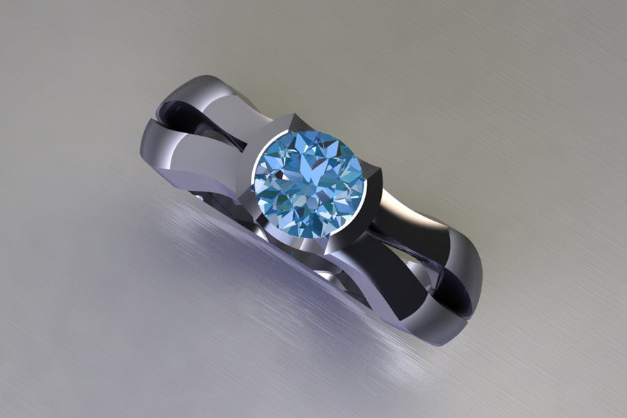 Purple Sapphire & Platinum