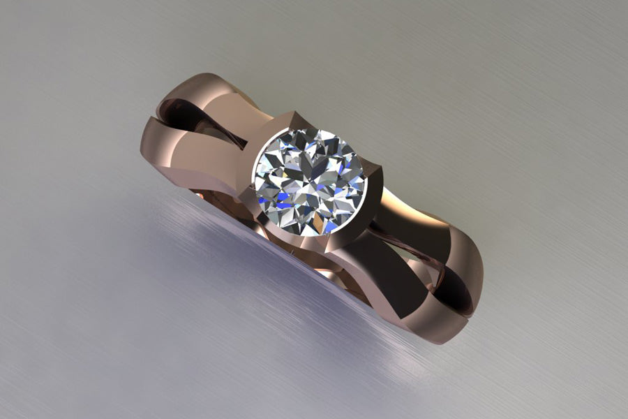 Diamond & Red Gold