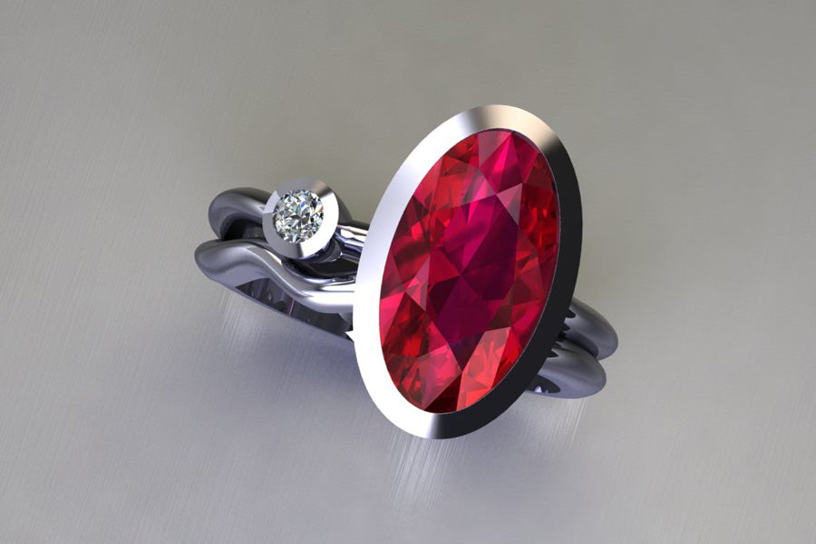 Ruby, Diamond & White Gold