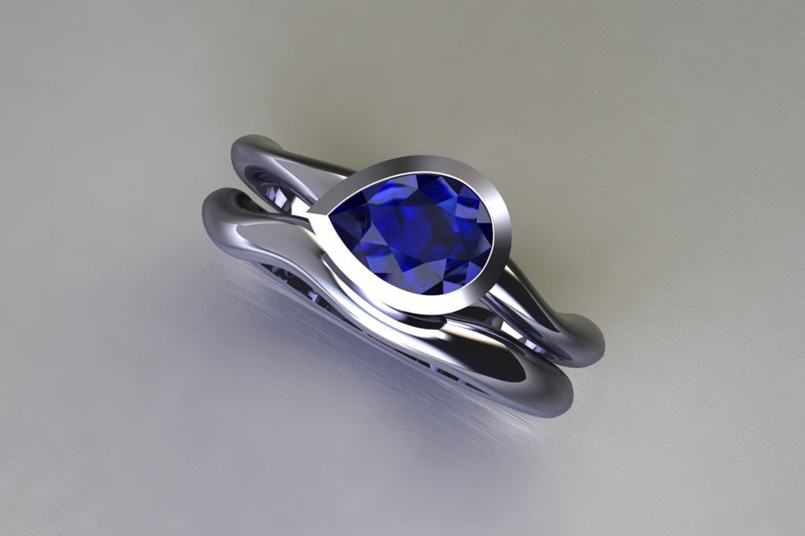 Sapphire & White Gold