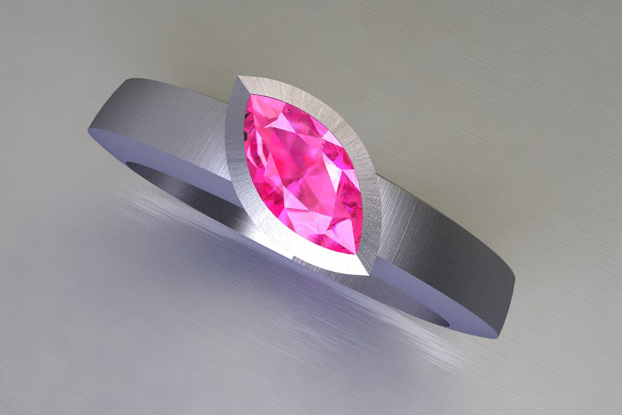 Pink Sapphire & White Gold