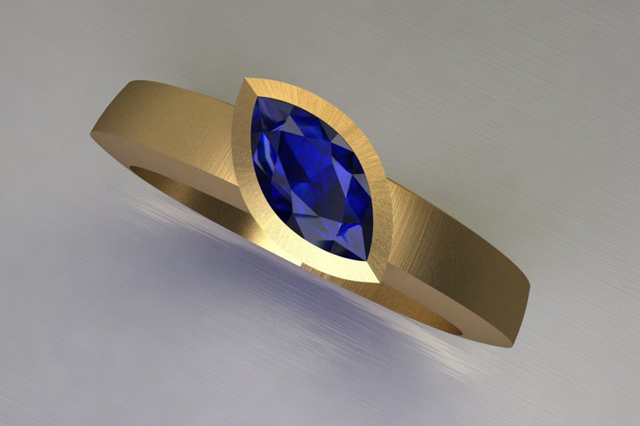 Sapphire & Yellow Gold