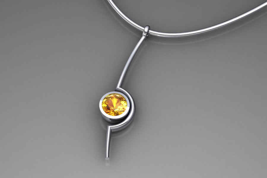 Yellow Sapphire & White Gold
