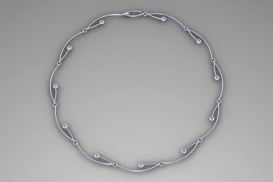 Branch Necklace Designs : Platinum & 18ct Golds with Diamonds, Rubies & Sapphires