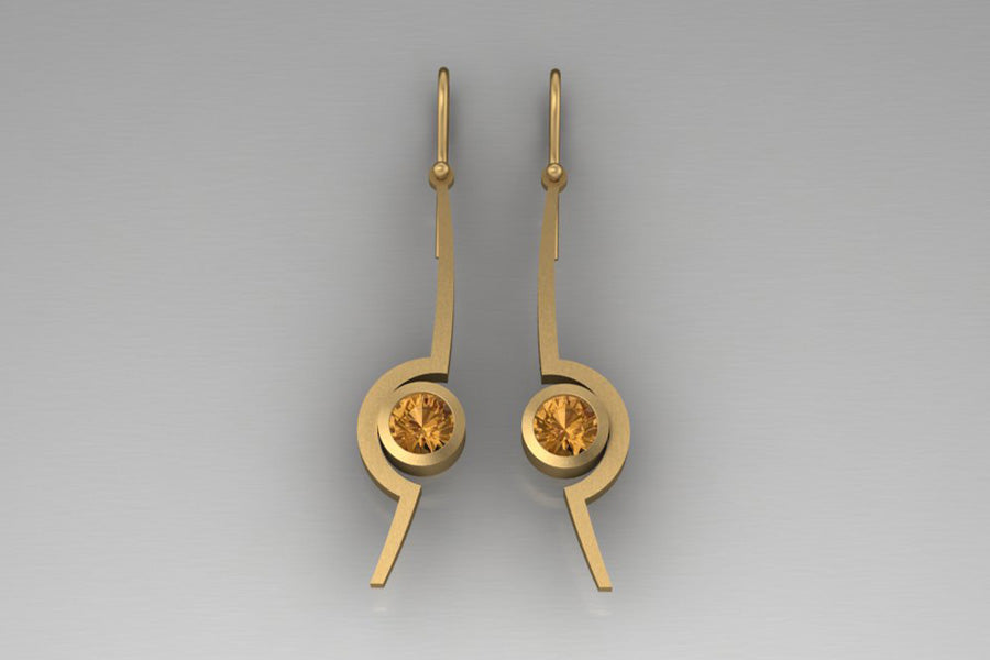 Orange Sapphires & Yellow Gold