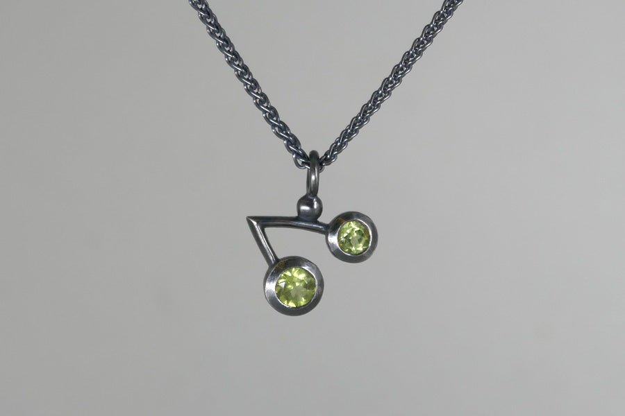 Short Cluster Design Stone Set Silver Necklaces