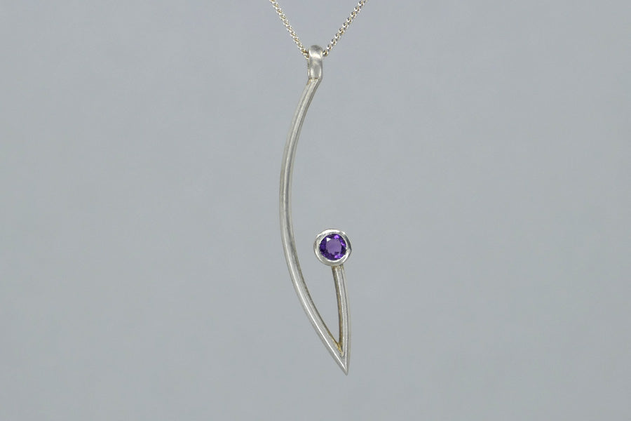 Branch Design Blue Topaz Silver Necklace