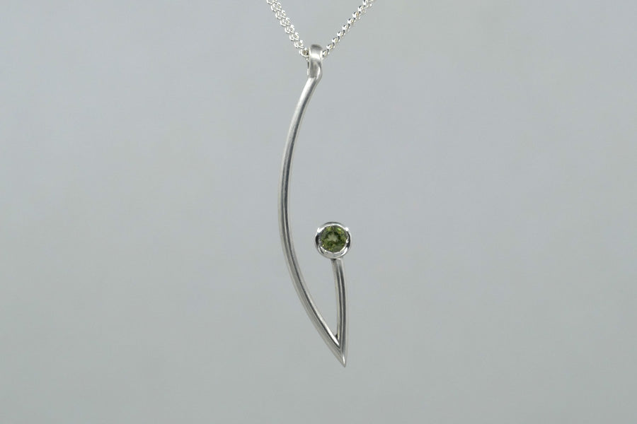 Branch Design Blue Topaz Silver Necklace