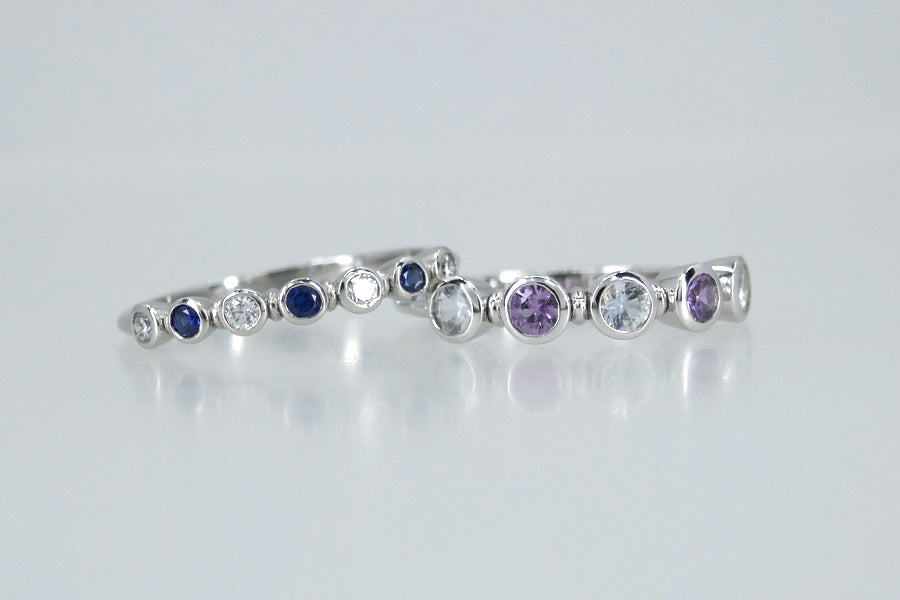 Platinum & 9ct White Gold Eternity Rings