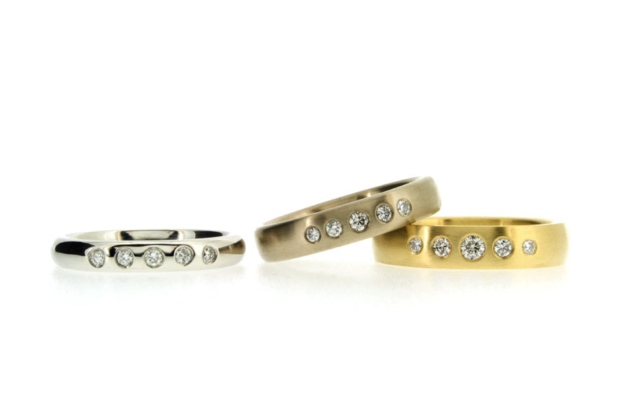 Five Stone Diamond Set Platinum & 18ct Gold Rings