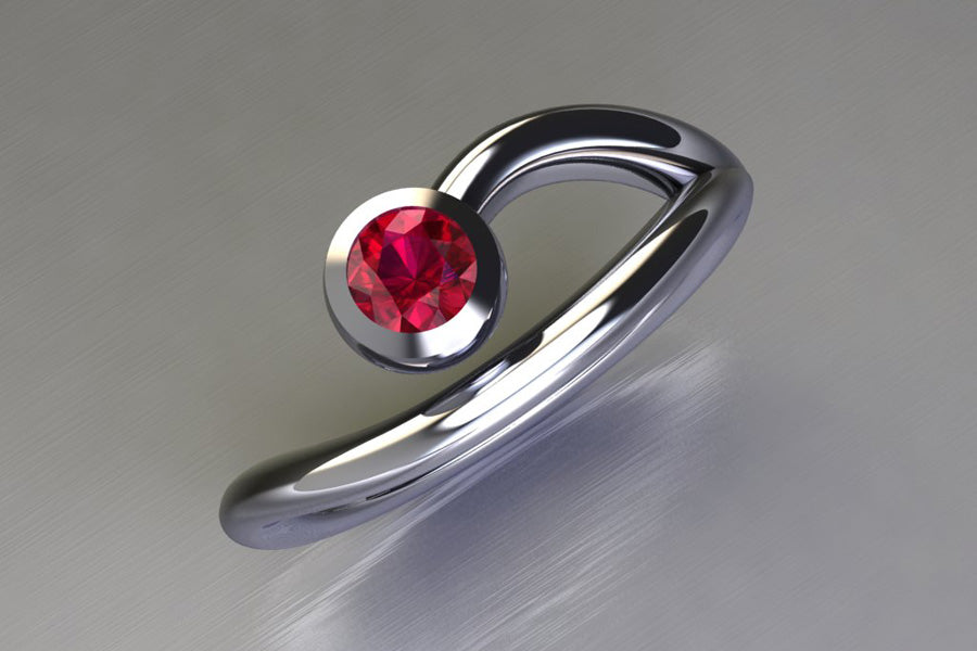 Ruby & White Gold