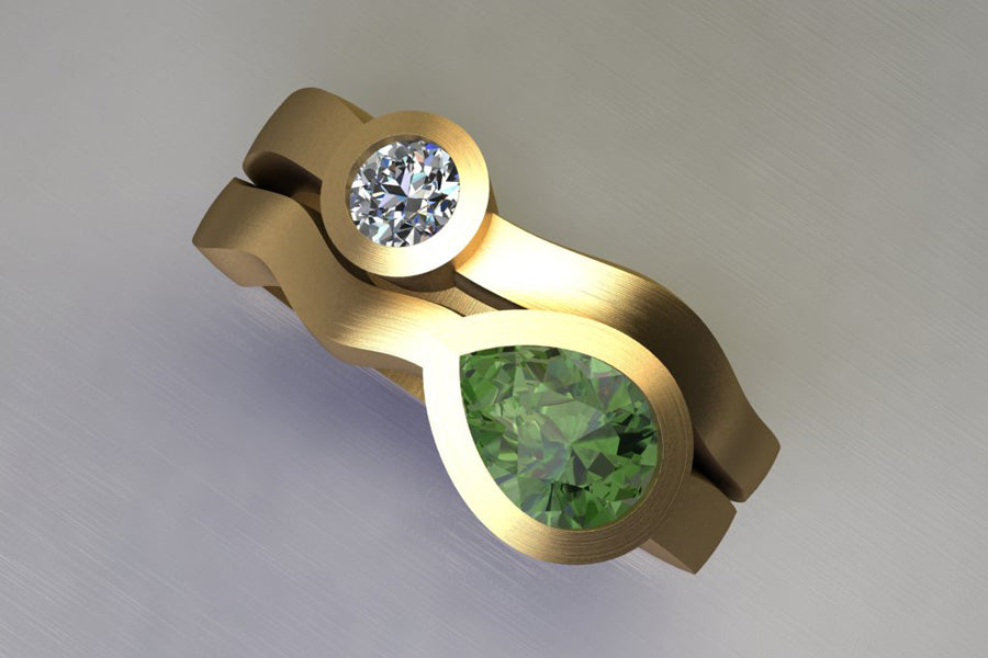 Tsavorite, Diamond & Yellow Gold