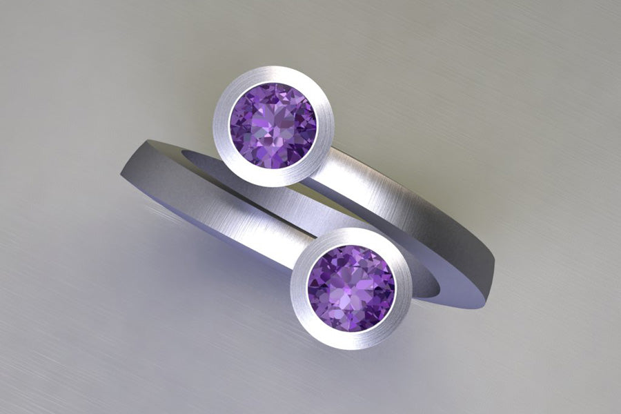 Purple Sapphires & Platinum