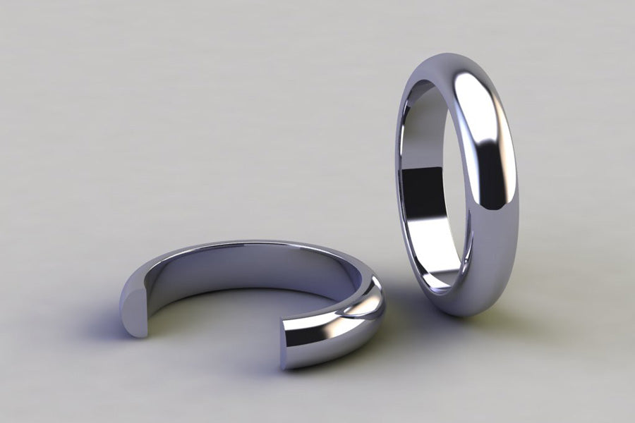 D-Section Wedding Rings