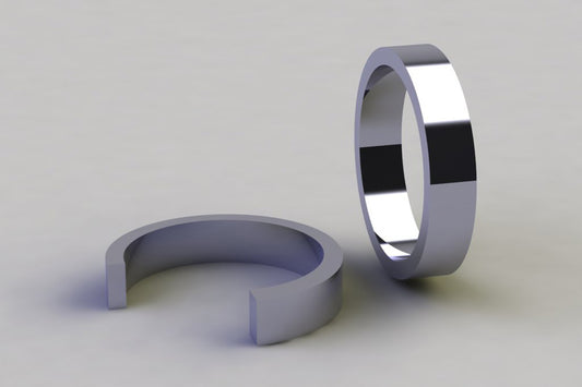 Flat Section Wedding Rings