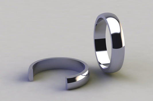 Barrel Section Wedding Rings