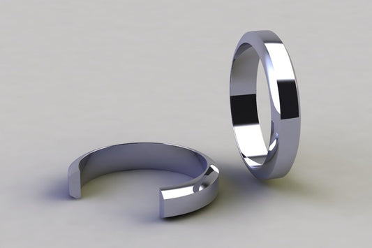 Bevel Section Wedding Rings