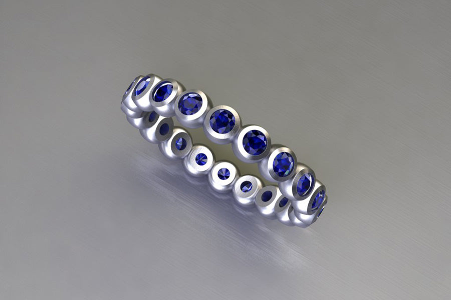 Sapphires & White Gold