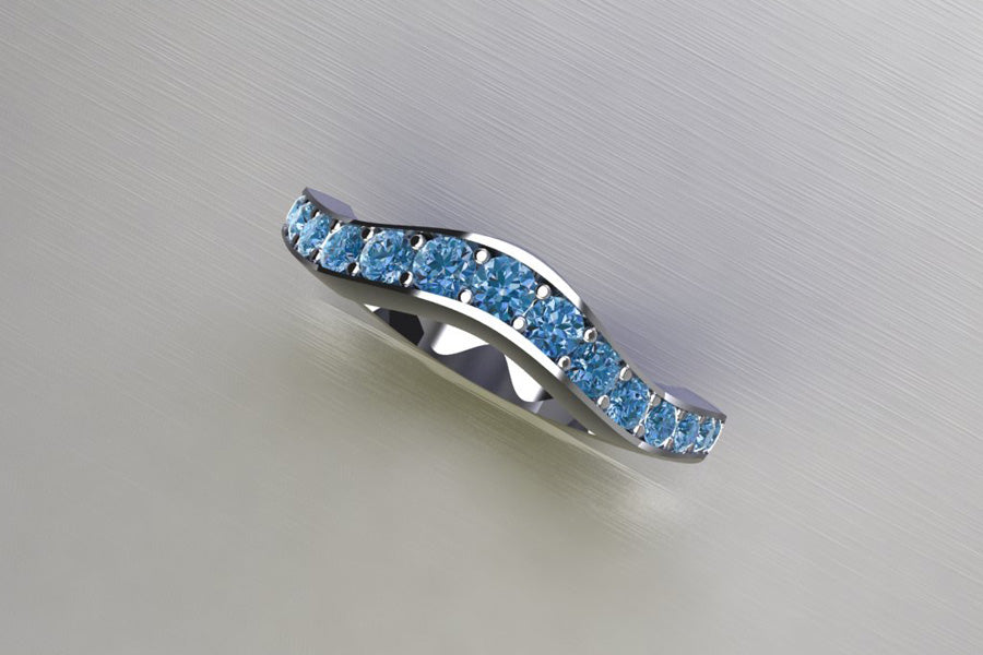 Blue Diamonds & White Gold