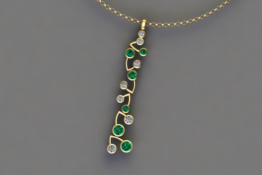 Emeralds & Diamonds, Yellow Gold