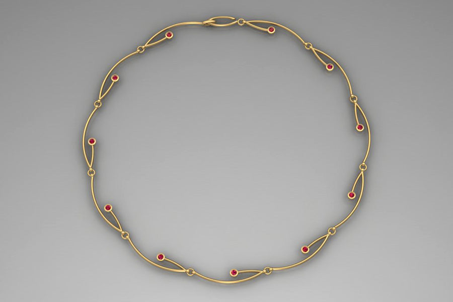 Branch Necklace Designs : Platinum & 18ct Golds with Diamonds, Rubies & Sapphires