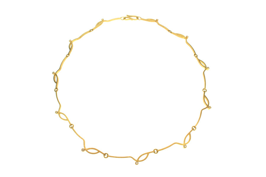Frame Design Diamond 18ct Yellow Gold Necklace