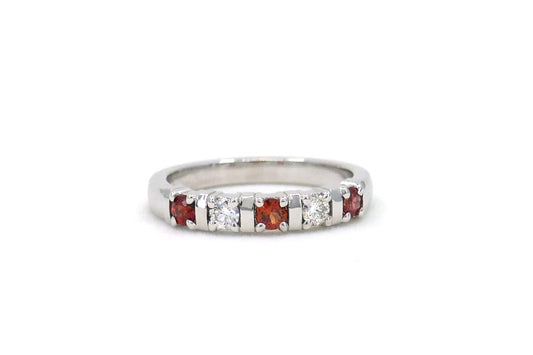 Diamond & Sapphire White Gold Eternity Ring