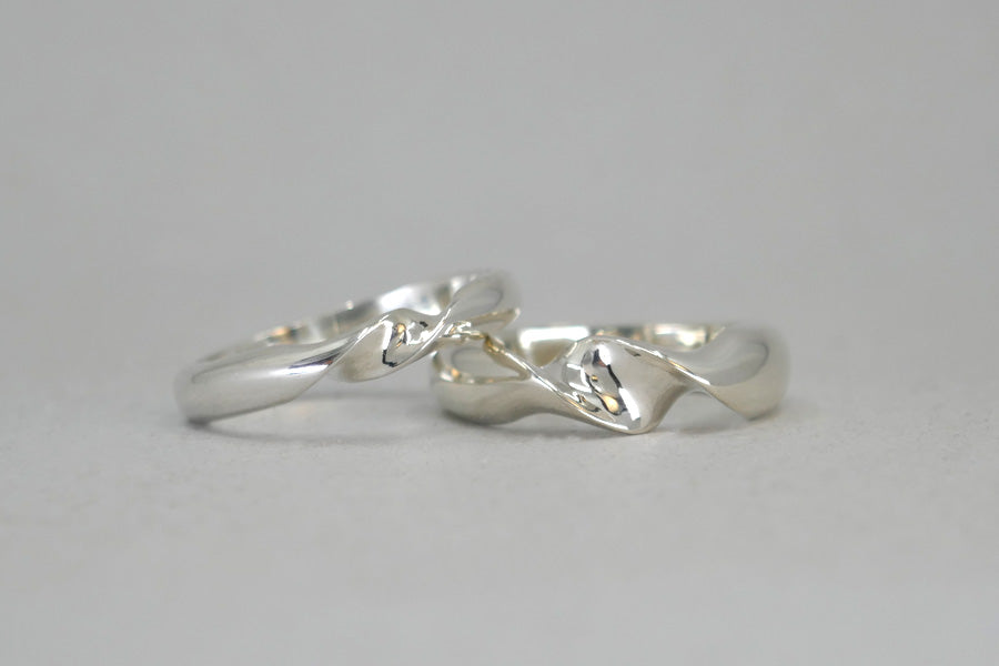 Twist Shaped Silver Rings