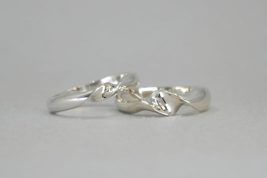 Twist Shaped Silver Rings