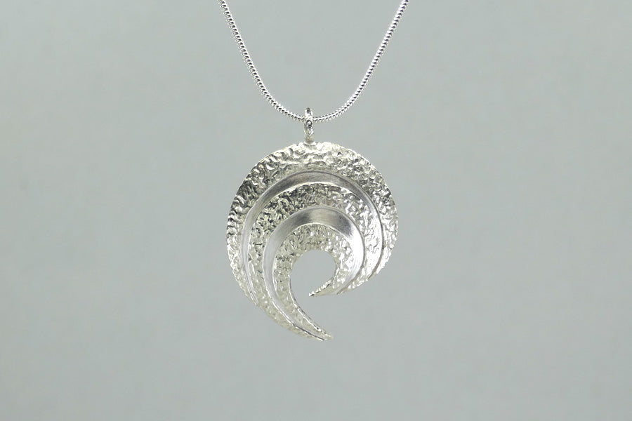 Spiral Design Silver Necklace