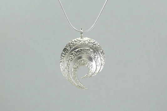 Spiral Design Silver Necklace