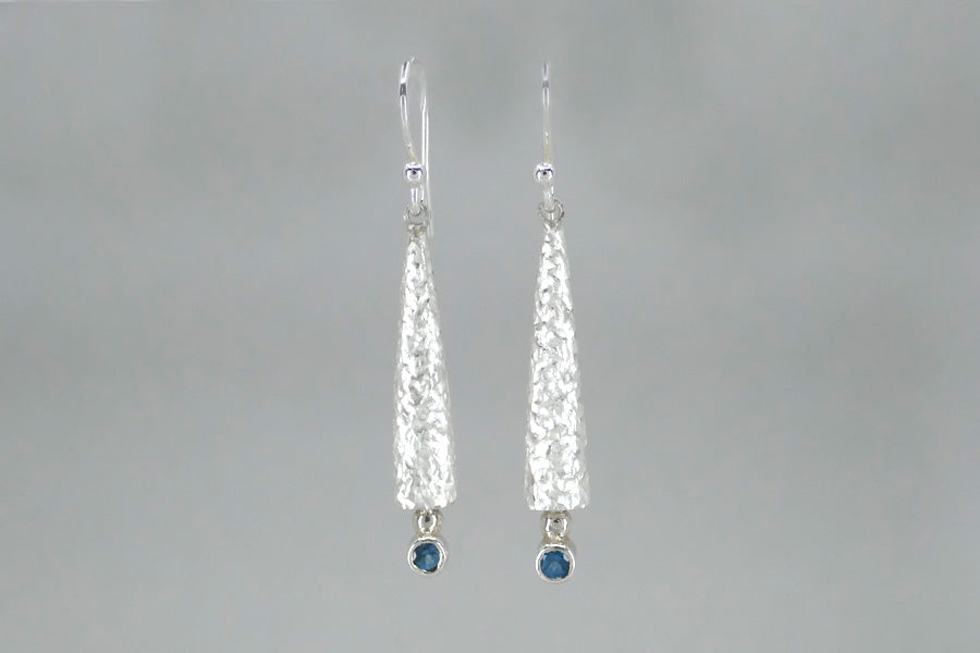 Blue Topaz Silver Drop Earrings