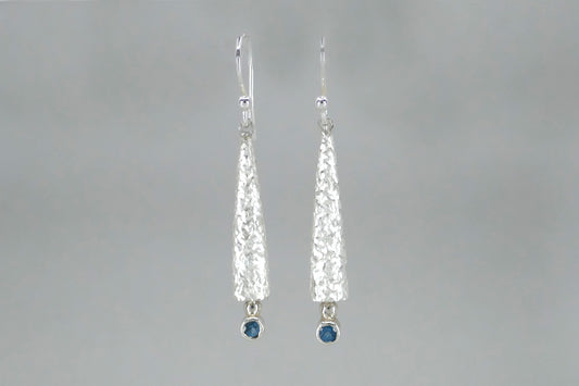 Blue Topaz Silver Drop Earrings