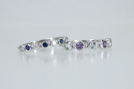 Platinum & 9ct White Gold Eternity Rings