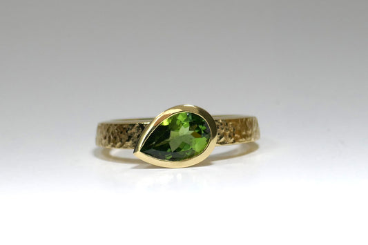 Pear Tourmaline 18ct Gold Ring