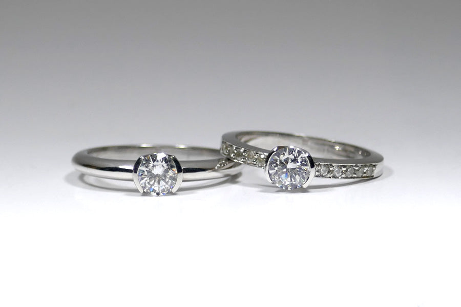Brilliant Cut Diamond Platinum Engagement Rings