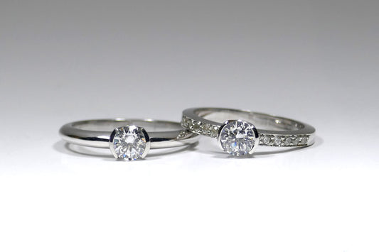 Brilliant Cut Diamond Platinum Engagement Rings