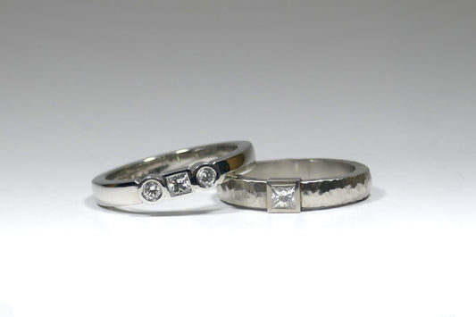 Princess Cut Diamond & Platinum Rings