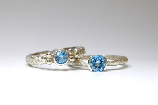 Blue Topaz Silver Ring Designs
