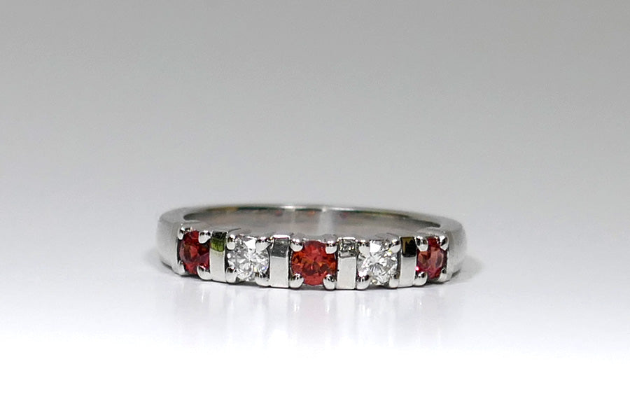 Diamond & Sapphire White Gold Eternity Ring