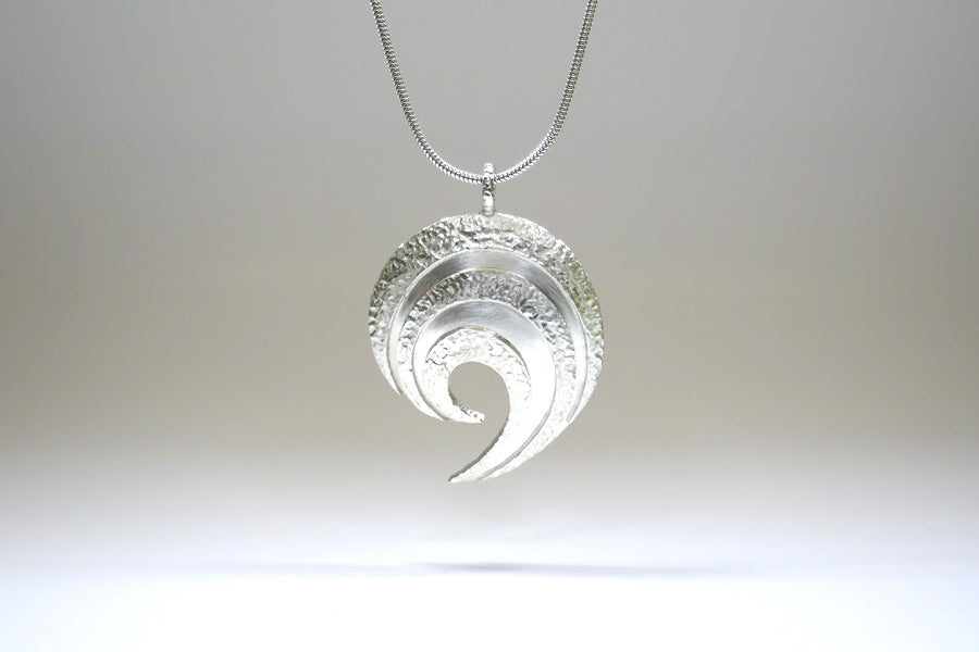 Spiral Design Silver Necklace