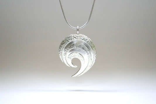 Spiral Design Silver Necklace