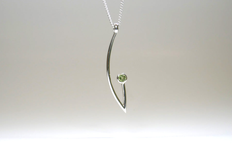 Branch Design Blue Topaz Silver Necklace