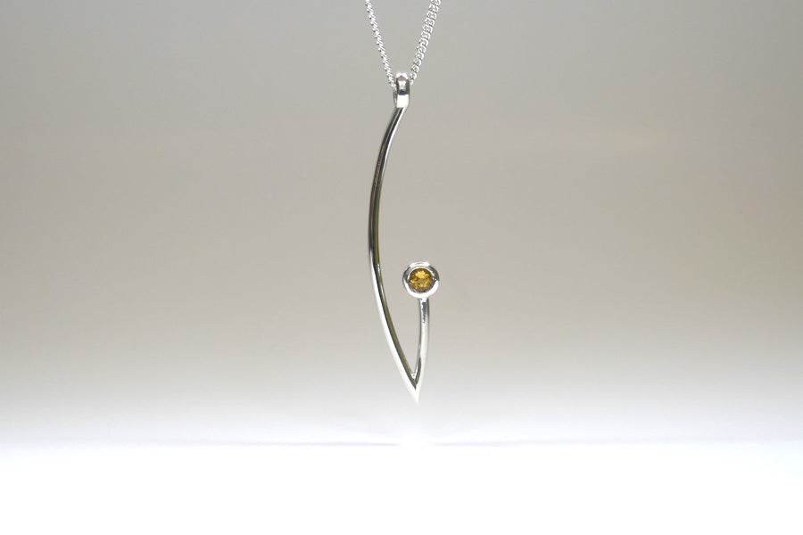 Branch Design Blue Topaz Silver Necklace