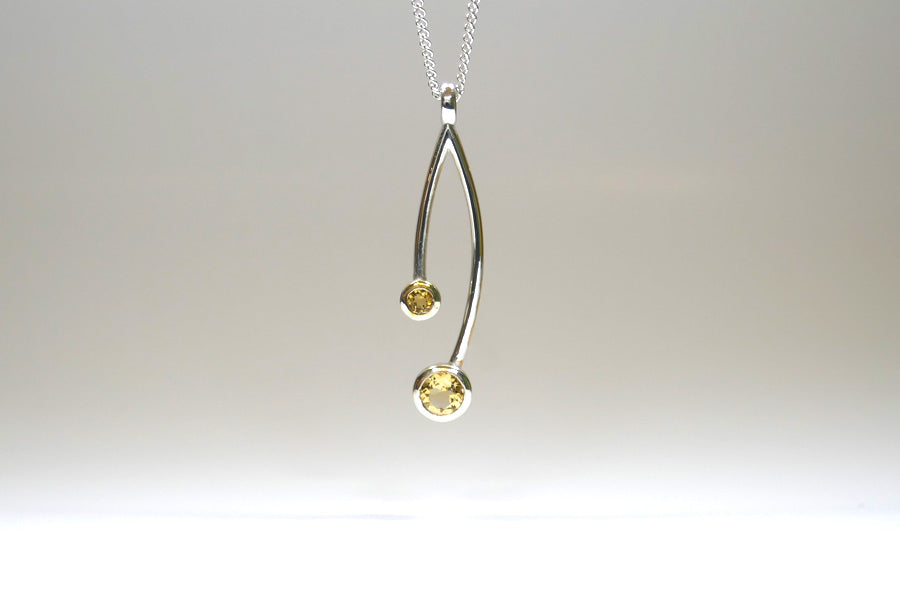 Double Branch Design Silver Necklaces