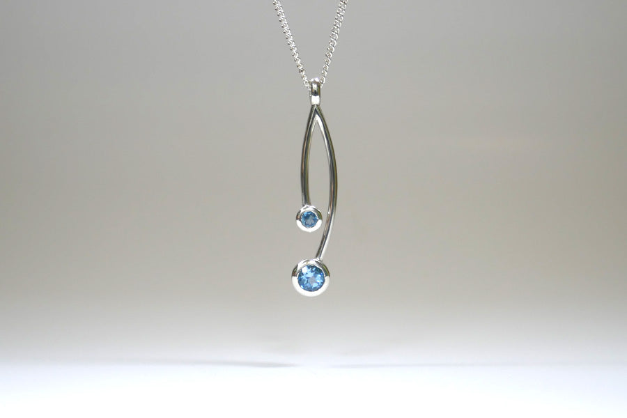 Double Branch Design Silver Necklaces