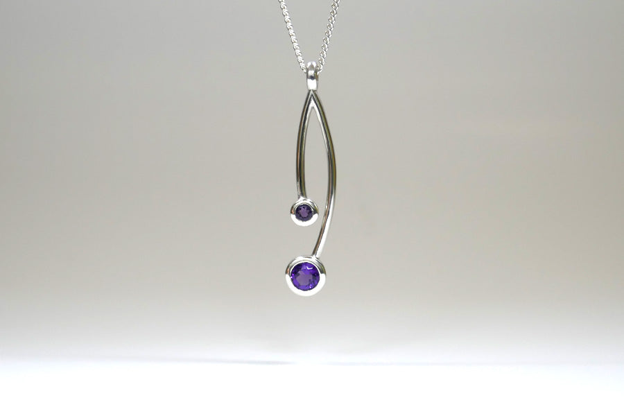 Double Branch Design Silver Necklaces