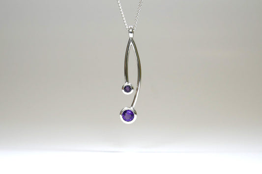 Double Branch Design Silver Necklaces