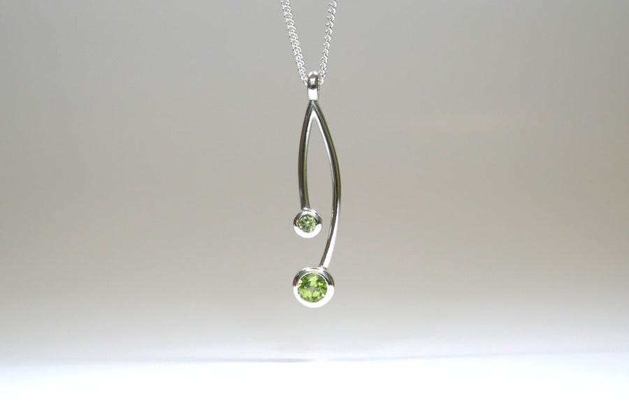 Double Branch Design Silver Necklaces